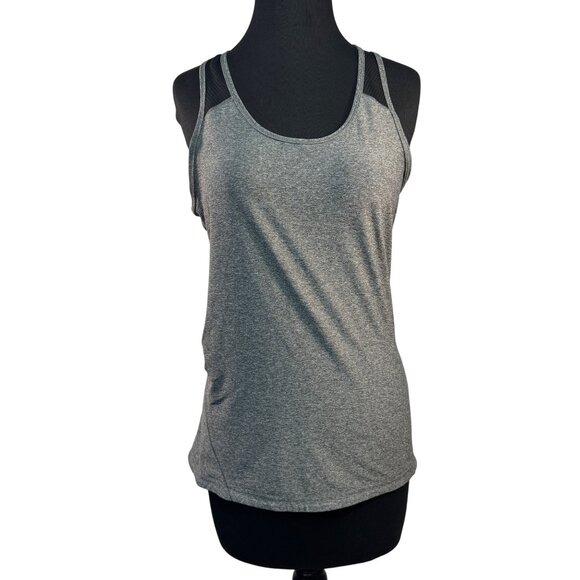Adidas Womens Racerback Tank Top Gray Size Medium Athletic - Picture 1 of 7